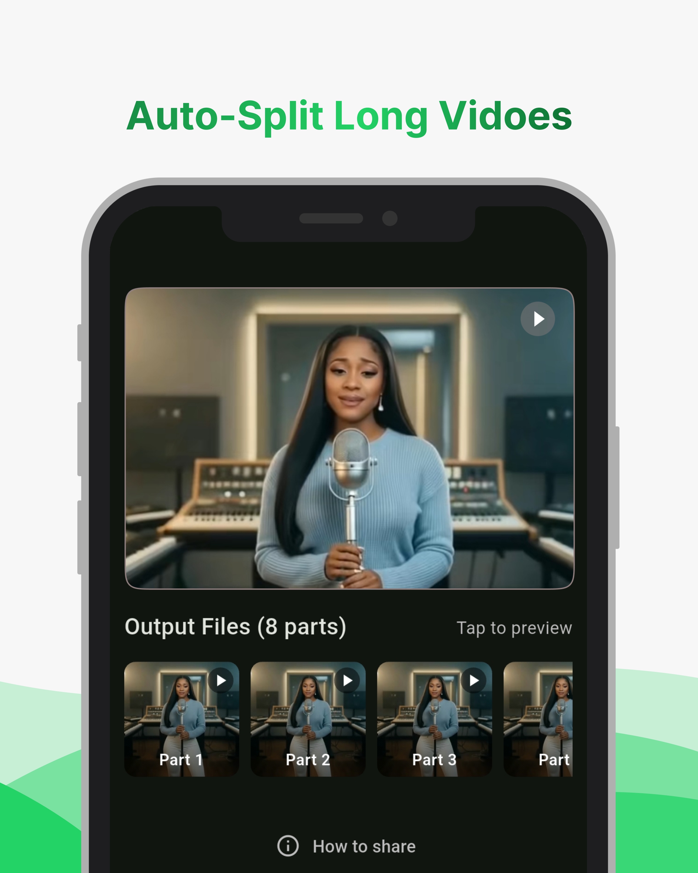WhatStatHD Auto-Split Long Videos into 8 parts for WhatsApp Status
